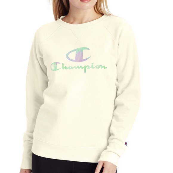 Champion Tops - NEW White/Yellow Iridescent Champion Sweatshirt